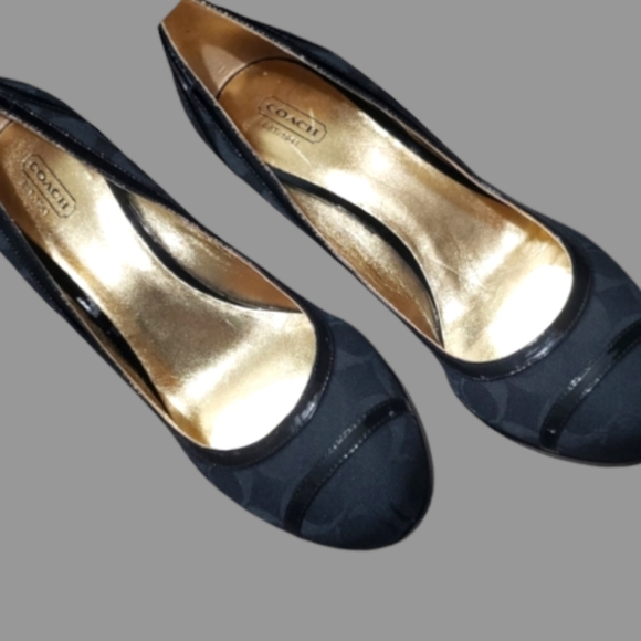 🛑BOGO🆕COACH Signature Wedge Heel Shoe - Picture 4 of 8